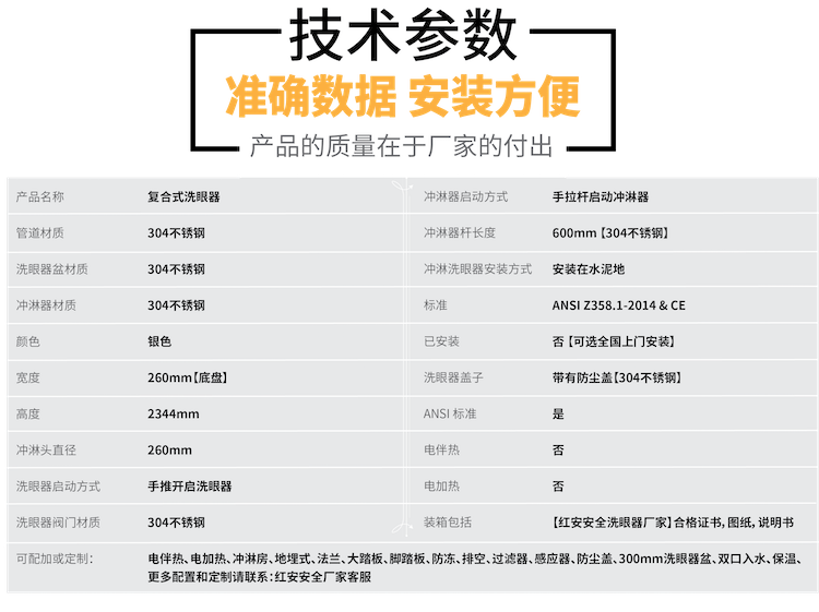 【萬(wàn)保品牌】簡(jiǎn)易復(fù)合式洗眼器技術(shù)參數(shù)